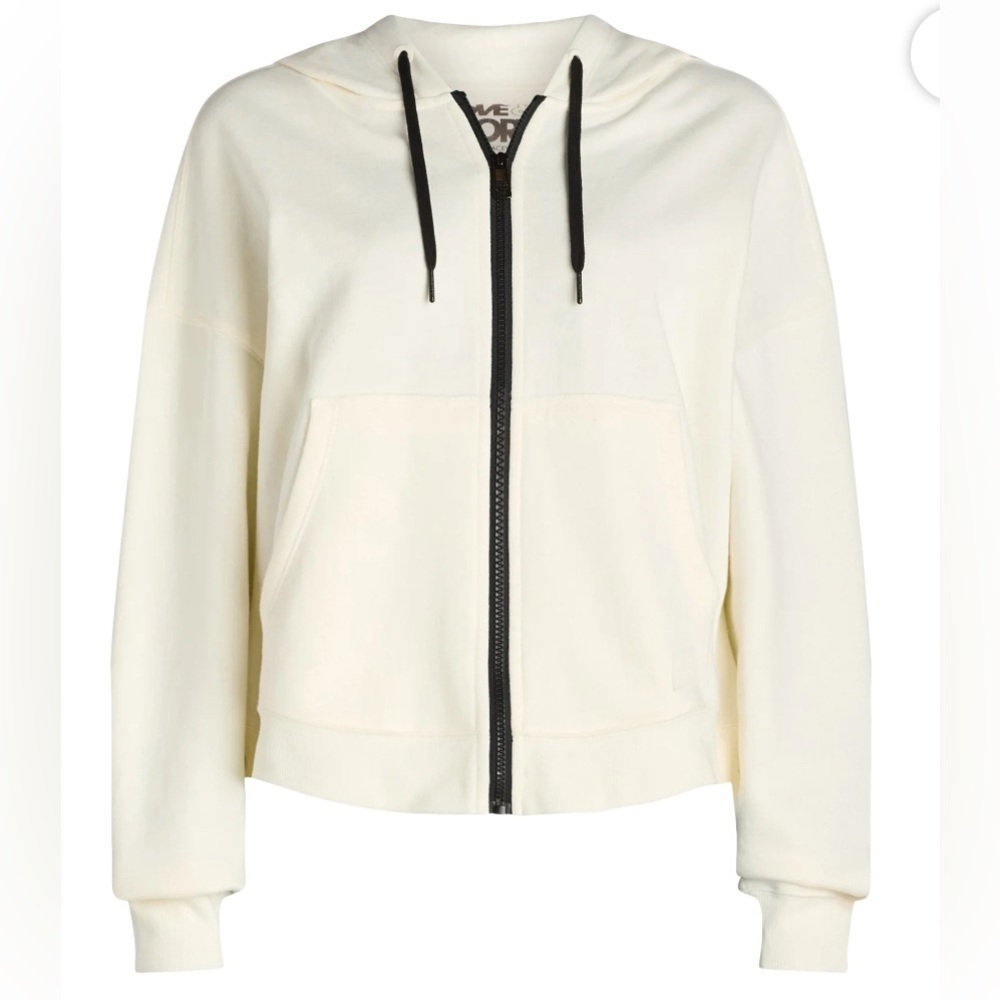 Love And Sports Women's Cream and Black Hoodie Size Large NEW